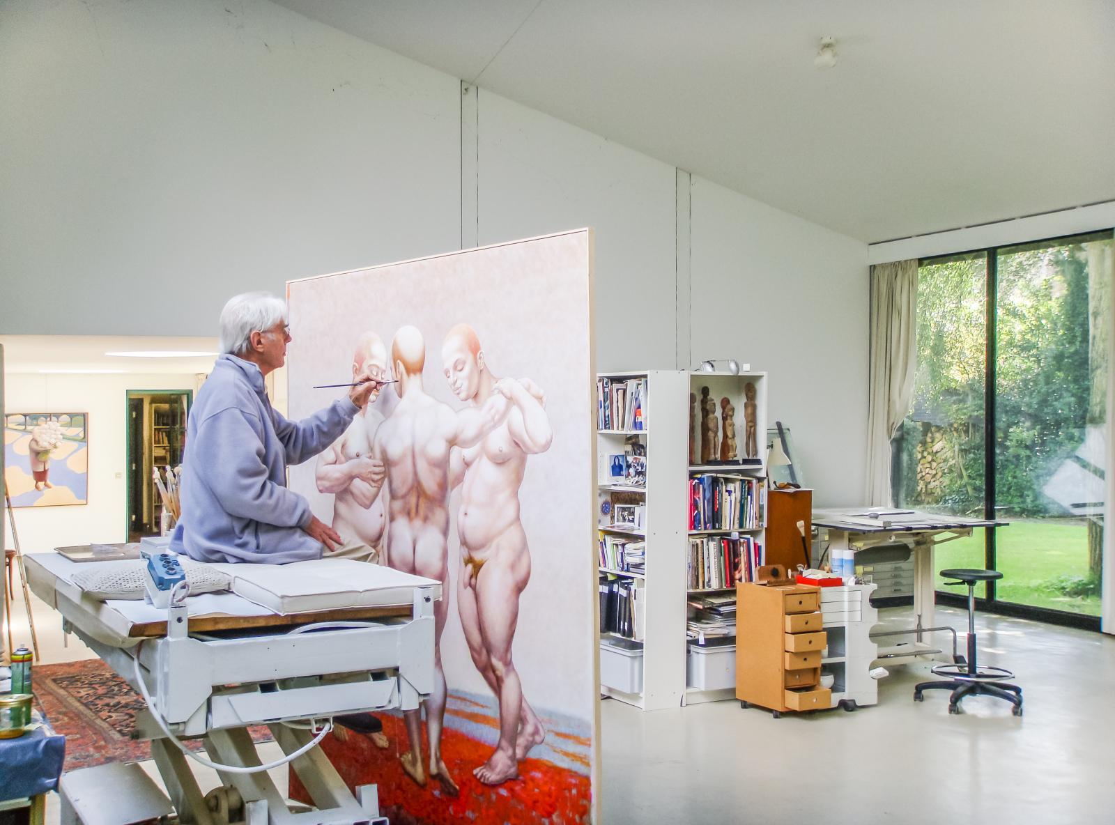 Herman Gordijn at work in his studio at Terschuur - Barneveld (NL)